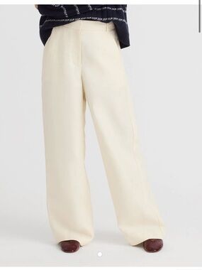 Unsubscribed Clean Twill Wide Leg Pant in Cream